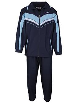 SOUNON Herren Microfaser Sportanzug, Jogginganzug, Trainingsanzug, Freizeitanzug, Hausanzug - Dunkelblau (M2), Groesse: 2XL von SOUNON