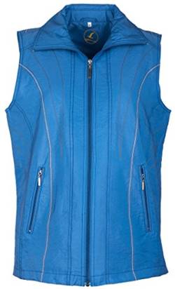 SOUNON Modische Damen Micro Satin Westen Royalblau, Groesse: L von SOUNON