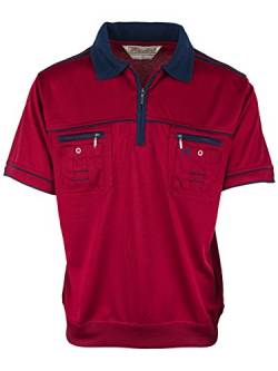 SOUNON Polohemd Poloshirt für Herren Bordeauxrot, Groesse: L von SOUNON