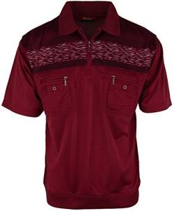 SOUNON Polohemd Poloshirt für Herren Bordeauxrot (M9), Groesse: L von SOUNON