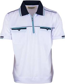 SOUNON Polohemd Poloshirt für Herren Weiss, Groesse: M von SOUNON