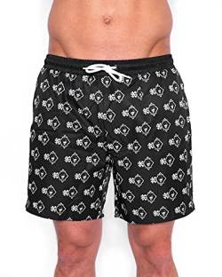 SOURKRAUTS Badeshort Eddie - Herren Badehose in Schwarz in Gr. L von SOURKRAUTS