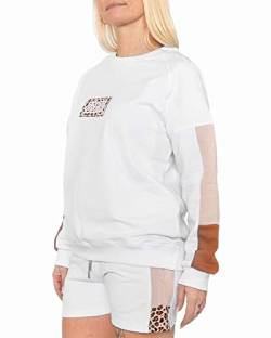 SOURKRAUTS Damen Sweater Dianara - Frauen Pullover in Weiß - Sweatshirt Pulli in Größe L von SOURKRAUTS
