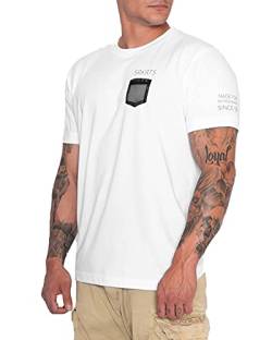 SOURKRAUTS Herren T-Shirt Rico | Shirt in Weiß in Gr. S von SOURKRAUTS