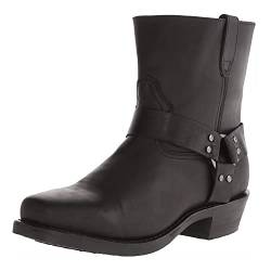 SOVORM Herren Stiefeletten Quadratischer Kopf Westernstiefel Cowboystiefel Mit Reißverschluss,Schwarz,43 EU von SOVORM