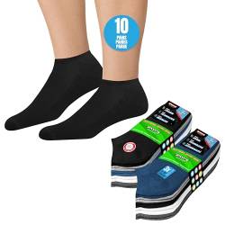 SOXCO 10 Paar Kurze Sneaker Socken Herren Damen Sportsocken Unisex mit Kissen - Helicopter Socks (EU 47-50, Mehrfarbig) von SOXCO