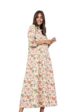 SOYACONCEPT Kleid floral beige/rot SC-Sammy 41 - S von SOYACONCEPT