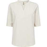SOYACONCEPT T-Shirt "Babette", Halbarm, Split-Neck, für Damen, beige, L von SOYACONCEPT