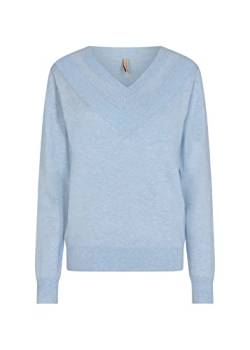 Soyaconcept Damen Sc-Dollie 706 Strickpullover mit V-Ausschnitt Pullover, Cashmere Blue Melange, L von SOYACONCEPT