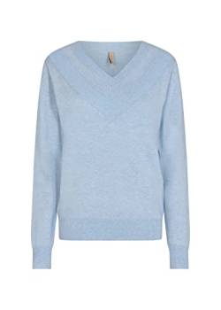 Soyaconcept Damen Sc-Dollie 706 Strickpullover mit V-Ausschnitt Sweater, Cashmere Blue Melange, S von SOYACONCEPT