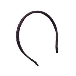 Stirnbänder mit plissiertem, mit Satin überzogenem Akzentdraht for Mädchen und Damen. Hübscheres mehrfarbiges Haarband118 (Color : Purple) von SOYDAN