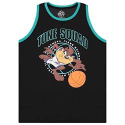 space jam Herren Trikot Tune Squad Monstars & Bugs Bunny Jersey 90er Jahre klassisches Netz-Tanktop, Schwarz-Blaugrün, X-Groß von SPACE JAM