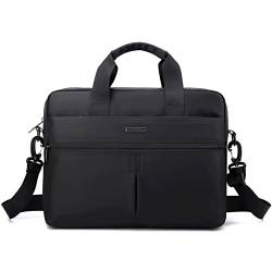 SPAHER 14 Zoll Laptoptasche Herrentasche Zum Umhängen Umhängetasche Männer Schultertasche Arbeitstasche Aktentasche Messenger Bag Kuriertasche Collegetasche Studententasche Geschenk Schwarz von SPAHER