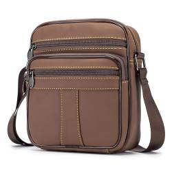 SPAHER Herren Tasche Leder Umhängetaschen Herren Handtaschen Ledertasche Herren Klein Leder Handgelenktasche Messenger Tasche Herren schultertasche Geschenk für Männer von SPAHER