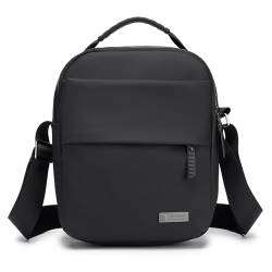 SPAHER Umhängetasche Herren, Multi-Pocket Schultertasche Klein Wasserdicht Nylon Sling Crossbody Bag Mit Oberem Griff für Herren, Schwarz von SPAHER