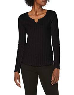 SPARKZ COPENHAGEN Damen Inga Jersey Top Ls Bluse, Schwarz, L von SPARKZ COPENHAGEN