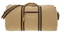 SPEAR Canvas Reisetasche Duffle Bag 60 cm Sporttasche Canvastasche (Camel Beige 12318) von SPEAR
