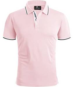 SPEEDRUN Poloshirt Herren Sommer Polohemd Schnelltrocknend Atmungsaktives Poloshirts mit Brusttasche Outdoor Golf Tennis Casual Kurzarm Hemd T-Shirt von SPEEDRUN