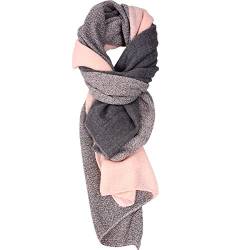 Damen Schal Cashmere Gefällt Wraps DeckeSchal Spleißen Karo Schal Herbst Winter Top Qualität Warm Schal 3Farbe, Einheitsgröße, Rosa von SPFASZEIV