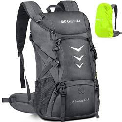 SPGOOD Wanderrucksack 40L/50L,Herren Damen Trekkingrucksäcke mit Regenhülle,Leicht Hiking Rucksack,Hohe Kapazität Wasserdicht Camping Rucksack,Reiserucksack Fahrradrucksack von SPGOOD