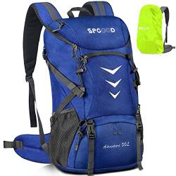 SPGOOD Wanderrucksack 40L/50L,Herren Damen Trekkingrucksäcke mit Regenhülle,Leicht Hiking Rucksack,Hohe Kapazität Wasserdicht Camping Rucksack,Reiserucksack Fahrradrucksack von SPGOOD