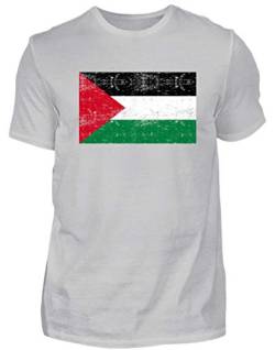 Flagge Palästinas - Fahne, Palästina, Palästinensisch, Staat, Herkunft, Land, Bürger, Mann - Herren Shirt -XL-Pazifik Grau von SPIRITSHIRTSHOP