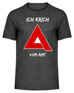 Ich krich vom Amt Hartz4 IV Arbeitslos Arbeitslosengeld Stütze Hartzen Jobcenter - Herren Melange Shirt -L-Dunkelgrau Meliert von SPIRITSHIRTSHOP