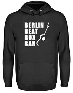 SPIRITSHIRTSHOP Berlin Beat Box Bar - Beatbox, Beatboxer, Beatboxen, Beatboxing, Musik, Instrument, Hiphop - Unisex Kapuzenpullover Hoodie -5XL-Jet Schwarz von SPIRITSHIRTSHOP