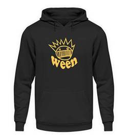 SPIRITSHIRTSHOP Gelbes Ween Symbol Musikliebhaber Design - Unisex Kapuzenpullover Hoodie -3XL-Jet Schwarz von SPIRITSHIRTSHOP