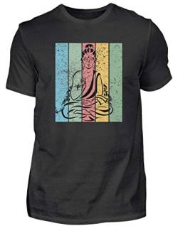 Vintage Retro Buddha Design - Herren Shirt -XL-Schwarz von SPIRITSHIRTSHOP
