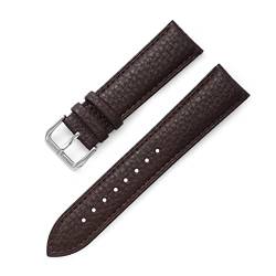 CAREG Echtes Leder Uhren -Wachband -Kalbsleder -Männer Frauen ersetzen Uhren Band 14mm 16mm 18 mm 20 mm 22 mm mit Stahlschnalle Uhrengurt Durable (Color : Brown, Size : 12mm) von SPJKSO