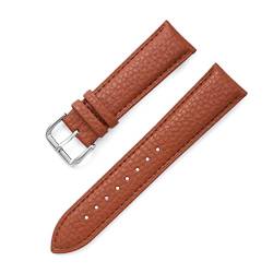 CAREG Echtes Leder Uhren -Wachband -Kalbsleder -Männer Frauen ersetzen Uhren Band 14mm 16mm 18 mm 20 mm 22 mm mit Stahlschnalle Uhrengurt Durable (Color : Light brown, Size : 12mm) von SPJKSO