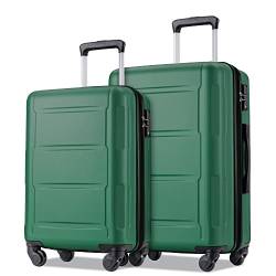 SPOFLYINN 2-teiliges Gepäck-Set, leichtes Koffer-Set mit TSA-Schloss und erweiterbaren Spinnrollen, 50,8 cm + 61 cm, Grün, wie abgebildet, Einheitsgröße, Allgemeiner Artikel von SPOFLYINN