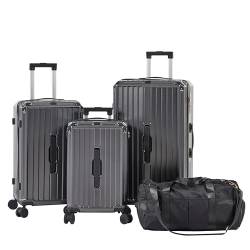 SPOFLYINN 3-teiliges Hartschalen-Gepäck-Set, Leichter Koffer mit 2 Haken, 360-Grad-Drehräder, TSA-Schloss für Reisen (50,8 cm/61 cm/71,1 cm), dunkelgrau, Einheitsgröße, Modern von SPOFLYINN