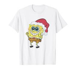SpongeBob SquarePants Weihnachten Excited Face & Santa Hat T-Shirt von SPONGEBOB SQUAREPANTS