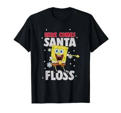 SpongeBob SquarePants Weihnachten Here Comes Santa Floss T-Shirt von SPONGEBOB SQUAREPANTS