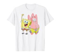SpongeBob SquarePants & Patrick Star Cheering Distressed T-Shirt von SPONGEBOB SQUAREPANTS
