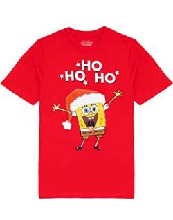 Spongebob Squarepants Weihnachten T-Shirt Herren Erwachsene Rot Festlichste L von SPONGEBOB SQUAREPANTS