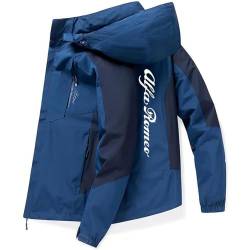 SPONYBORTY Herrenjacke Alfa-RoMeo wasserdichtes Kapuzen-Sweatshirt winddichter Outdoor-Mantel Sportbekleidung locker/B/XL von SPONYBORTY