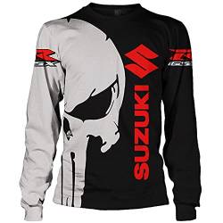 SPONYBORTY Hoodies,Jacken,T-Shirt Su-Zuki Punisher 3D Voll Drucken Dünn Herren & Damen Beiläufig Polyester Sweatshirt Draussen / C1 / L von SPONYBORTY