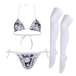 SPORCLO Cute Sexy Anime Lingerie Bra and Panty Set Lolita Cosplay Micro Underwear Suit Kawaii for Women von SPORCLO