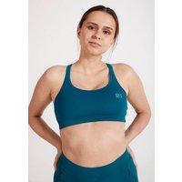 SPORTKIND Sport-BH Tennis Bustier gekreuzte Träger Mädchen & Damen petrol grün von SPORTKIND