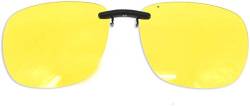 Sports Vision's Gelb Nachtsicht Polarisierte Sonnenbrillen | Blendschutz Aufsatz Hochklappbar Metallclip Sonnenbrillen | Unisex 100% UV-Schutz Autofahrerbrille für Männer und Frauen von SPORTS WORLD VISION
