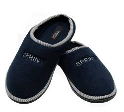 SPRINT Damen Herren Pantoffeln, Hausschuhe Indoor rutschfeste Slippers, Puschen, (Navy Blau, Numeric_38) von SPRINT