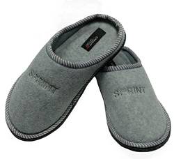 SPRINT Damen Herren Pantoffeln, Hausschuhe Indoor rutschfeste Slippers, Puschen, (hellgrau, Numeric_38) von SPRINT