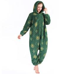 SPSHODOW Onesie Damen Tier Kuschelig Erwachsene Jumpsuit Pyjamas Halloween Cosplay Kostüme Karneval Einteiler L von SPSHODOW