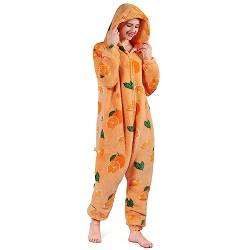 SPSHODOW Onesie Damen Tier Kuschelig Erwachsene Jumpsuit Pyjamas Halloween Cosplay Kostüme Karneval Einteiler M von SPSHODOW