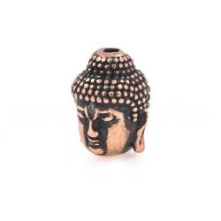 SQMSK 14 * 10MM 5PCS Bronze Silber Legierung Buddha Kopf Perlen Charm Anhänger Buddha Kopf Spacer Perlen Hämatit Für Schmuck Herstellung Tibetisch von SQMSK