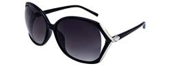 SQUAD Sonnenbrille für Damen, große Größe, modische Sonnenbrille, Dame, 100% Schutz, UV400, 3ew981c1 schwarz glänzend Silber von SQUAD