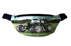 Jungen Kinder Bauchtasche Gürteltasche Hüfttasche Umhängetasche Traktor Trecker Farmer Verstellbarer Taillengurt TR02 (25 x 6 x 12 cm) von SQUARED & CUBED